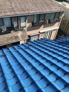 葺き替え前の陶器瓦