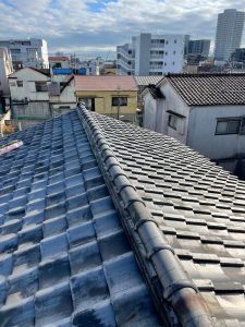 雨漏り修理・葺き替え瓦屋根施工前