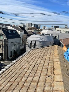 瓦屋根撤去