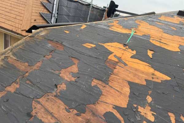 ルーフィングの経年劣化